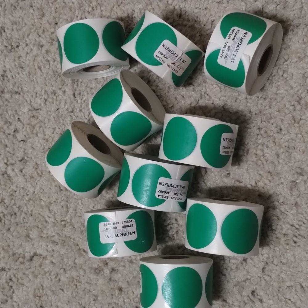 Label Value Stickers - Green